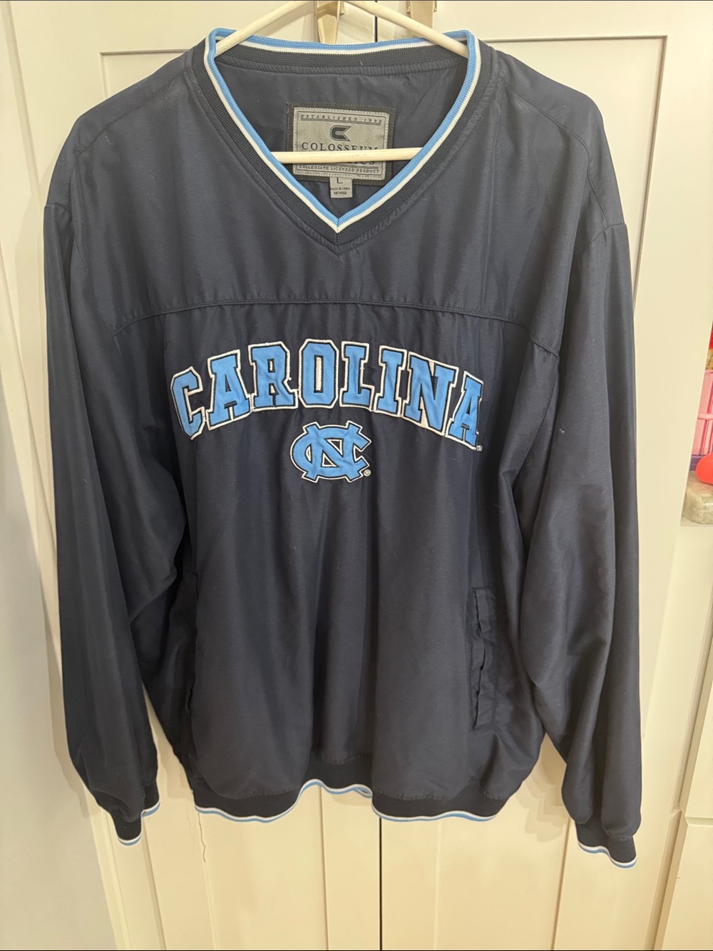 Colosseum Navy and Light Blue 'Carolina' Pullover Hoodie